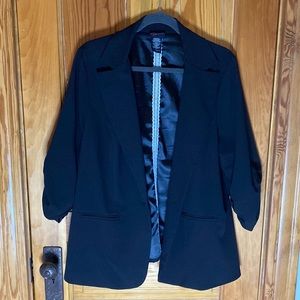 Torrid Black 3/4 Sleeve Blazer Size 2 Like New